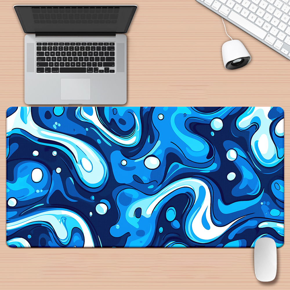 Pc Gaming Liquid - Abstraktes Blaues Wirbel-Design XXL Gaming-Mauspad Rutschfeste
