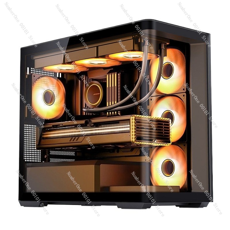 Pc Gaming Liquid - Meeresblick-Panorama MATX Gaming-PC-Gehäuse Gebogenes Hartglas Ohne