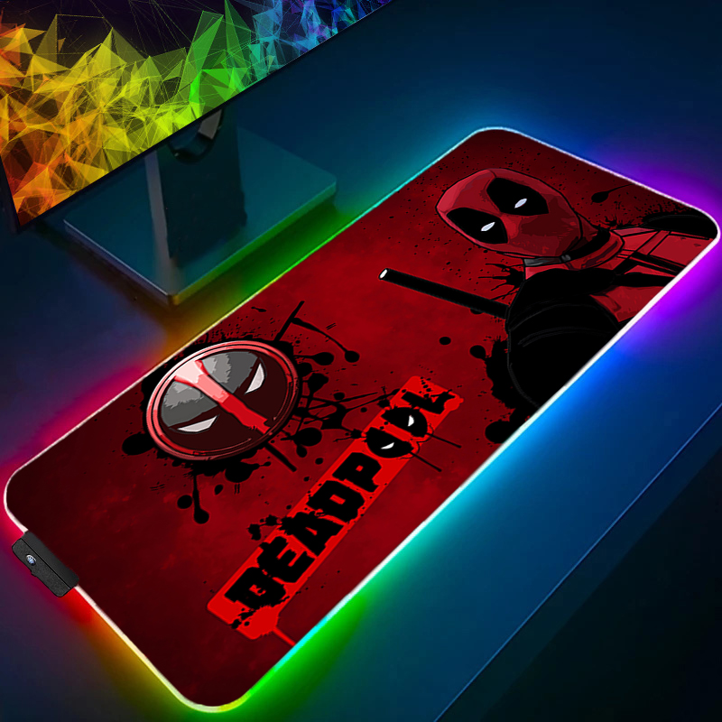 Pc Gaming Setup - LED Mauspad Gaming Hintergrundbeleuchtung Lock Edge