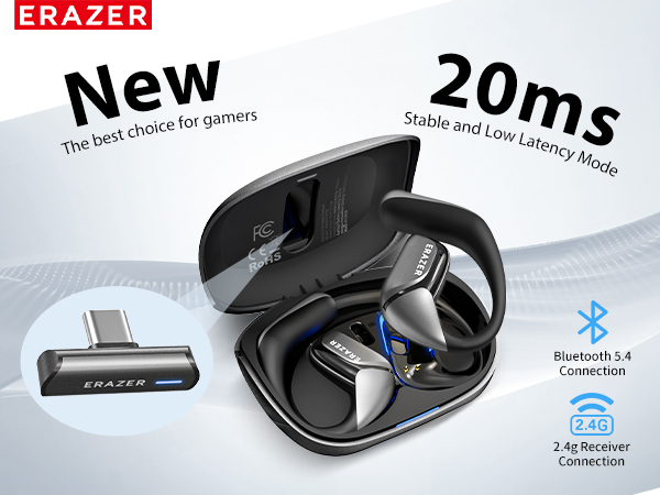 Pc Gaming Vr - ERAZER XF29 Gaming Bluetooth-Kopfhörer mit geringer