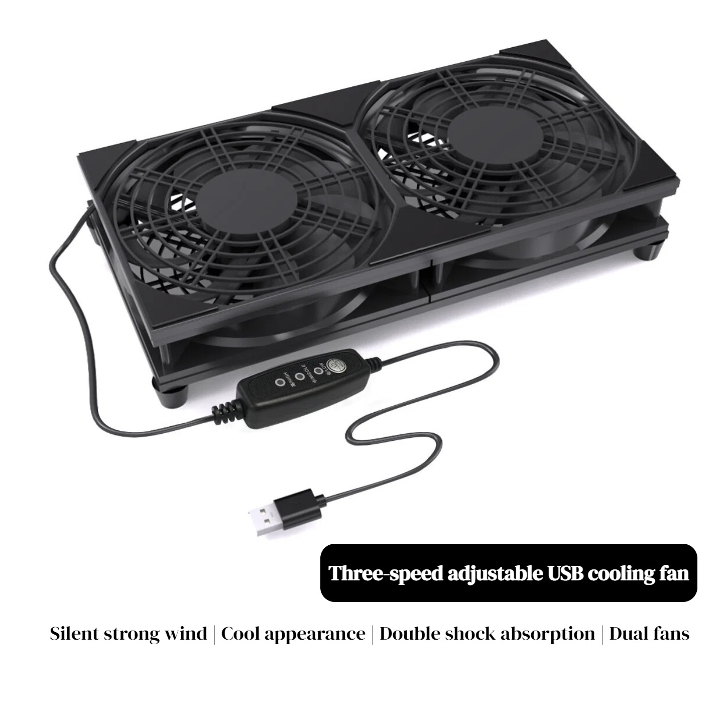 Pc Gaming Ff - Dualer USB-Lüfter mit 3-Stufen-Geschwindigkeitsregelung | 5V
