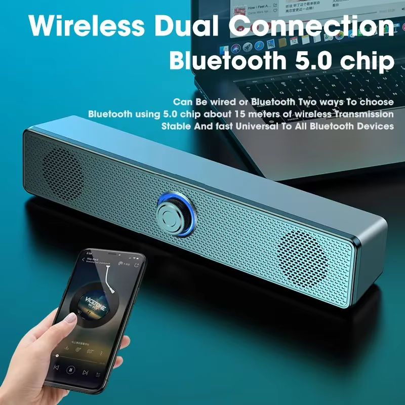 Gaming Speaker - Bluetooth 5.0 4D Surround Soundbar Kabelgebundener
