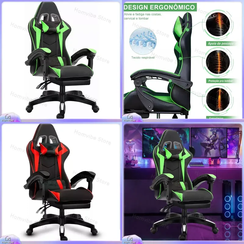Pc Gaming Usa - Ergonomischer Gaming-Stuhl mit Hoher Rückenlehne und