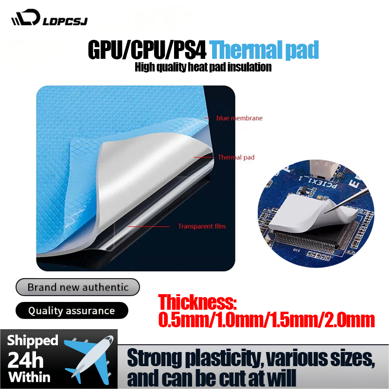 Laptop Cooling Pad - LDPCSJ Hochleistungs-24W/mK Wärmeleitfähiges Silikon-Kühlpad in verschiedenen