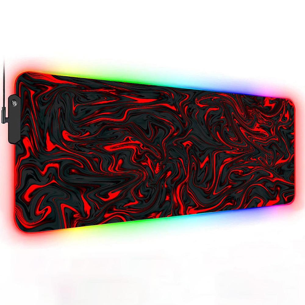 RGB-Mauspad Rot und Schwarz Fl – Pc Gaming Liquid Bewertung und Preis