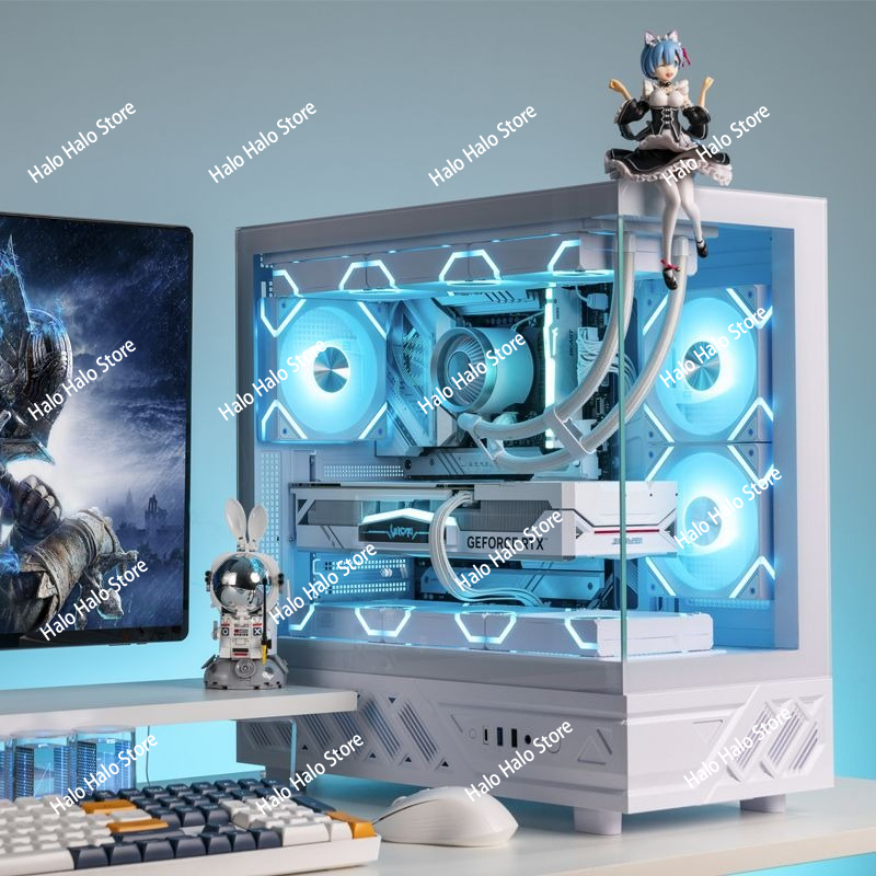 Weißes Seaview ATX-PC-Gehäuse  – Pc Gaming Liquid Bewertung und Preis