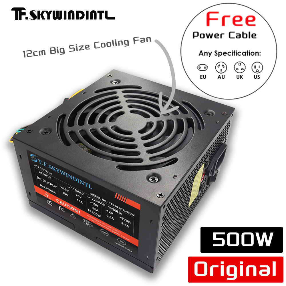Günstiges 500 W schwarzes ATX- – Pc Gaming Ff Bewertung und Preis