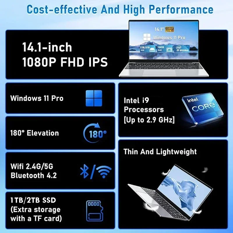 2025 Neuer 14,1-Zoll-Büro-Lapt – Pc Gaming Intel Core I9 Bewertung und Preis